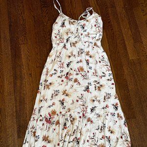 A&F Cream Floral Maxi Dress